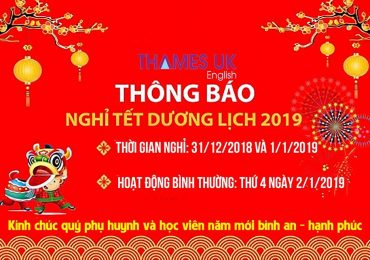LỊCH NGHỈ TẾT DƯƠNG LỊCH 2019